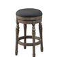 Magnolia - Set of 2 - 26" Fixed-Height Backless Swivel Counter Stool with Charcoal Grey Seat