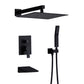 Tub Shower Faucet Set With 12" Rain Shower Head And Handheld Spray Combo