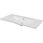 36" Single Bathroom Vanity Top With Undermount Basin, 3 Faucet Holes, Flat Edge - White