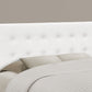 Full Size Headboard Only Upholstered Leather Look - White