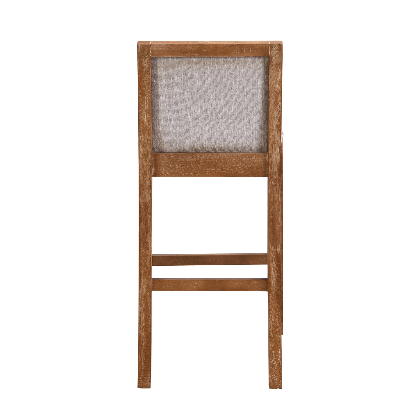 Montague - Set of 2 - 24" Retro Bar Stools with Rubberwood Frame and Upholstered Fabric Cushions, Classic Espresso Design