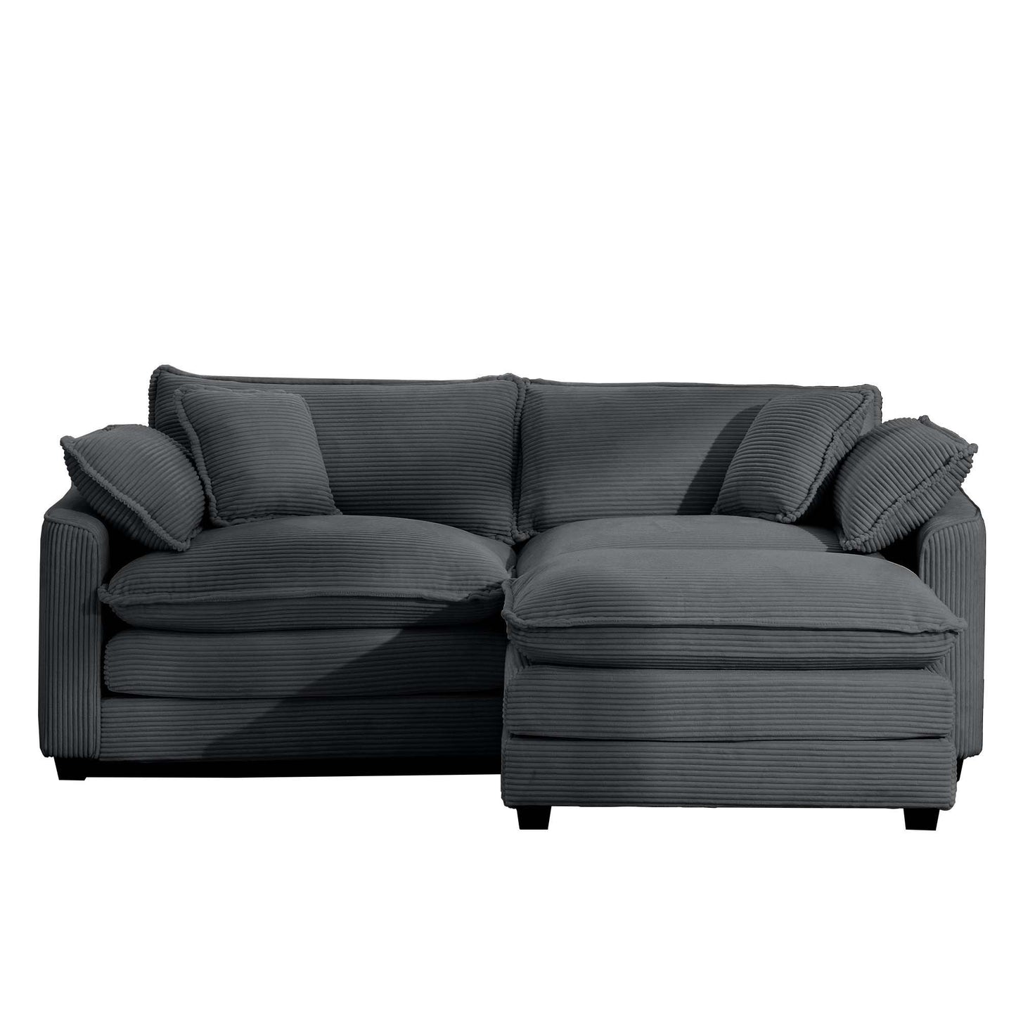Modular Oversized Cushion Sofa With Ottoman, Low Back, Deep Seating Sofa Set