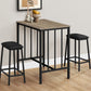 3 Pieces Dining Set, Counter Height, Rectangular, Small, Contemporary & Modern