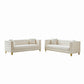 Deep Seat Sofa With Button Nailhead, Square Arm Couches