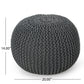 Bordeaux - Knitted Round Pouf, Versatile Ottoman And Floor Cushion