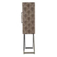 Cabinet - Silver - Faux Leather