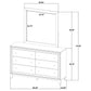 Anza - 6 Drawer Dresser With Mirro - Walnut