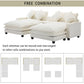 Sectional Sofa Upholstered Sofa With Two Removable Ottoman, Two USB Ports, Two Cup Holders And Large Storage Box For Living Room