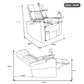 270° Power Swivel Recliner Home Theater Chair With Hidden Arm Storage, LED Light, Cup Holder, And Tray Table