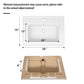 Rectangular Single Vanity Top With 1 Faucet Hole And Overflow, 28 X 19" - White