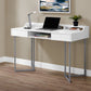 Computer Desk For Home Office, Storage Drawers, Versatile Placement - White