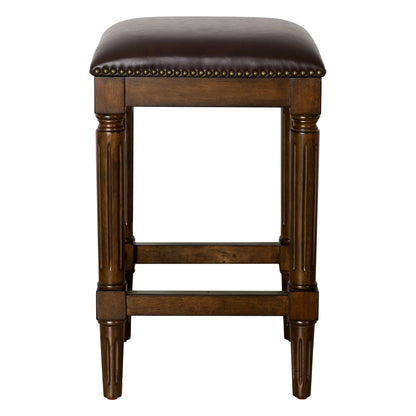 Square Stool With Upholstered Seat