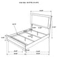 Lincoln - 4 Piece Queen Bedroom Set With LED Lighting - Natural