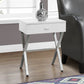 Accent Side X Table, Storage Drawer, Contemporary & Modern