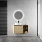 Mounted Bathroom Vanity With Art Sink, Storage Shelves, Soft Close Door