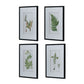 Botanical And Fern Wall Art, Wall Decor For Living Room Dining Room Entryway (Set of 4) - White / Black