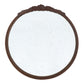 Round Hand Carved Rose Antique Mirror Frame, Wall Mirror For Live Space