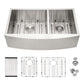 Farmhouse Sink With Double Bowl, 60 / 40