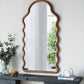 Wood Mirror With Unique Frame - Brown
