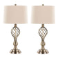 Linx - Twist Contemporary Table Lamp (Set of 2) - Antique Soft Brass / White