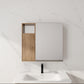 29.63" Wall Mounted Bathroom Cabinet With Adjustable Shelves Storage Cabinet - Imitative Oak