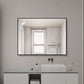 Rectangular Framed Bathroom Wall Mirror, Horizontal Or Vertical Mount