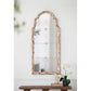 Large & Framed Wall Mirror, Arched Mirror With Decorative Window Look For Living Room - Cream