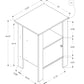 Accent Nightstand Side Table, Storage, Transitional - Oak