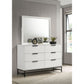 Taraval - 6 Drawer Dresser With Mirror - White
