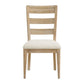 Upholstered Dining Chair With Ladder Back Design (Set of 2)