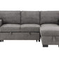 Estelle - Fabric Reversible Sleeper Sectional With Storage Chaise Drop-Down Table 2 Cup Holders And 2 USB Ports