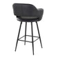 Margarite - Contemporary Fixed Height Counter Stool With Square Footrest (Set of 2)