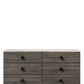 Avantika - Faux Marble Top Rustic Dresser - Gray / Marble / Oak