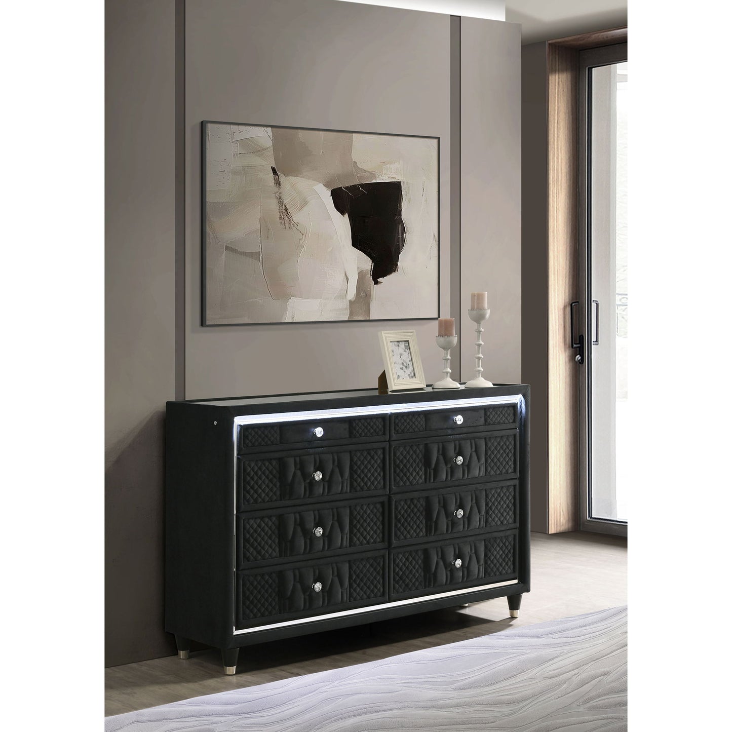 Mika - 8 Drawer LED Dresser