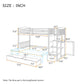 Bunk Bed, Convertible Bottom Bed, Storage Shelves And Drawers