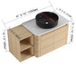 Mounted Bathroom Vanity With Art Sink, Storage Shelves, Soft Close Door