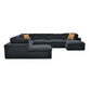 Custom Configuration Modular Sectional With Toss Pillows
