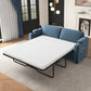 Sleeper Sofa Loveseat Sofa With Full Size Mattress, 2 USB Ports, 2 Cup Holders, 2 Side Pockets And Phone Holder