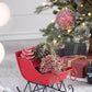 Iron Sleigh Large, Distressed Christmas Santa Sleigh Holiday Decoration
