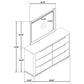 Mirador - 6 Drawer Dresser And Mirror Set - Light Oak