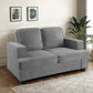 Modern Loveseat, Comfortable 2 Seater Couch With Deep Seating, Loose Back Cushions, Wide Arms