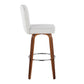 Henry - Contemporary Fixed Height Barstool With Swivel With Round Footrest (Set of 2)