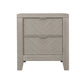 2 Drawer Nightstand - Light Gray