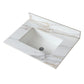Elegant Vanity Top With Undermount Sink And Backsplash, Sintered Stone