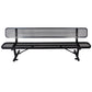 6' Outdoor Steel Bench With Backrest