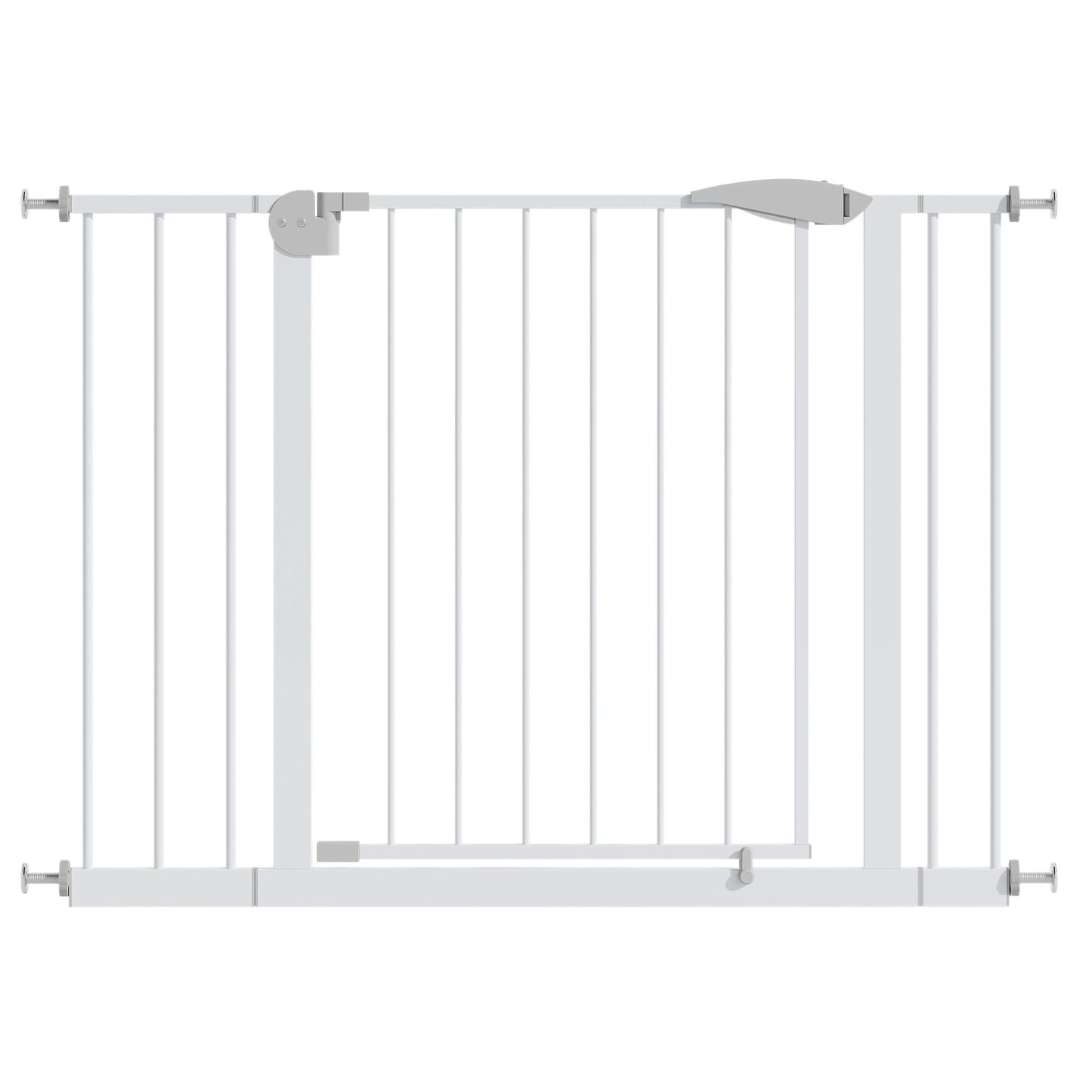 Pressure Mounted Baby Gate For Stairs - White