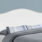 Queen Size, Bed Headboard Only, Upholstered, Transitional - White