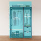 Garment Rack With Shelves, 2 Wicker Drawers, 4 Hooks, Organizer