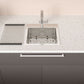 Stainless Steel Drop In Kitchen Sink 15" Topmount 16 Gauge - Gunmetal Black