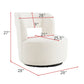 Swivel Comfy Round Barrel Chair With Soft Teddy Fabric For Living Room